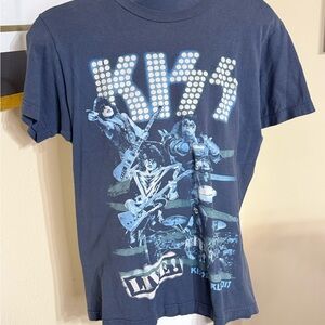 Kiss‎ Navy Blue Rock Band Graphic Tee